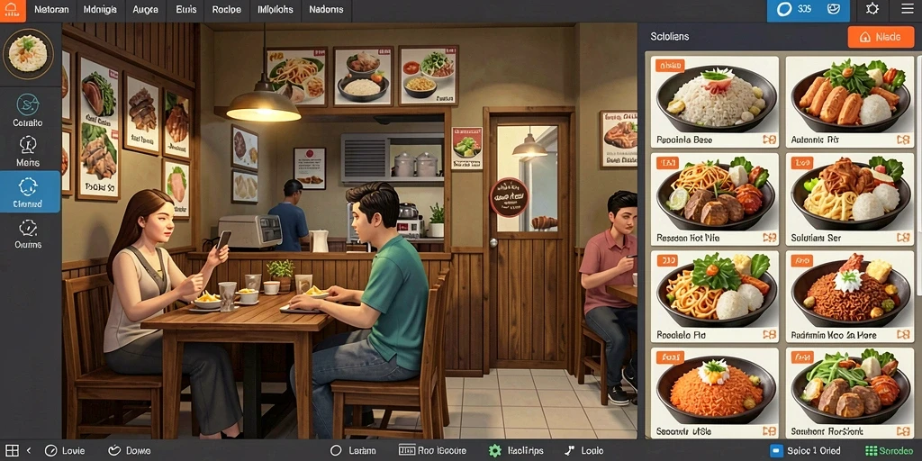 Screenshot menunjukkan karakter utama dalam misi.