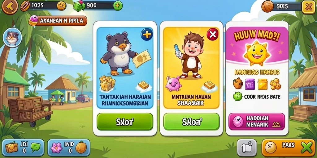 Tampilan menu utama S9S9 yang menarik.